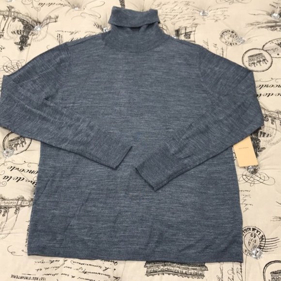 Halogen Turtleneck Merino Wool Blend Sweater - Picture 2 of 5